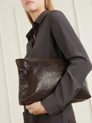 Nili Lotan Jerry Croc-effect Leather Clutch | Thumbnail 2