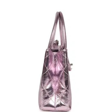 Chanel Chanel Small Kelly Shopper Pink Metallic Calfskin Silver Hardware | Thumbnail 3 Chanel Chanel Small Kelly Shopper Pink Metallic Calfskin Silver Hardware | Thumbnail 3
