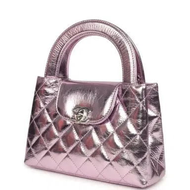 Chanel Chanel Small Kelly Shopper Pink Metallic Calfskin Silver Hardware | Thumbnail 5 Chanel Chanel Small Kelly Shopper Pink Metallic Calfskin Silver Hardware | Thumbnail 5