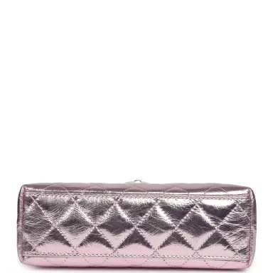 Chanel Chanel Small Kelly Shopper Pink Metallic Calfskin Silver Hardware | Thumbnail 6 Chanel Chanel Small Kelly Shopper Pink Metallic Calfskin Silver Hardware | Thumbnail 6