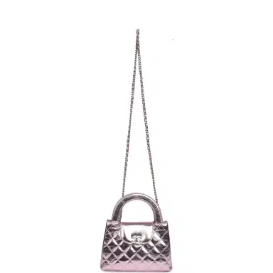 Chanel Chanel Small Kelly Shopper Pink Metallic Calfskin Silver Hardware | Thumbnail 7 Chanel Chanel Small Kelly Shopper Pink Metallic Calfskin Silver Hardware | Thumbnail 7