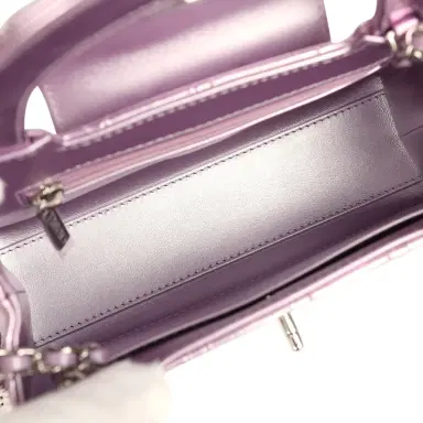 Chanel Chanel Small Kelly Shopper Pink Metallic Calfskin Silver Hardware | Thumbnail 8 Chanel Chanel Small Kelly Shopper Pink Metallic Calfskin Silver Hardware | Thumbnail 8