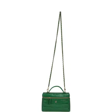 Chanel Chanel Top Handle Long Vanity Case with Chain Green Croc Embossed Calfskin Gold Hardware | Thumbnail 7 Chanel Chanel Top Handle Long Vanity Case with Chain Green Croc Embossed Calfskin Gold Hardware | Thumbnail 7