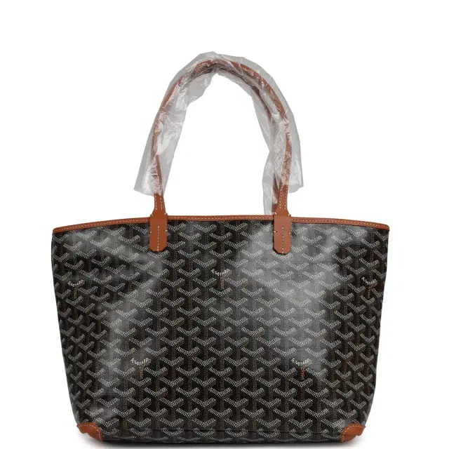 goyard Goyard Goyardine Black, Brown Artois PM Palladium Hardware