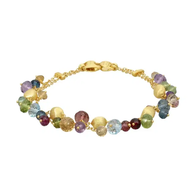 MARCO BICEGO Marco Bicego Africa Multi-Gemstone 18K Yellow Gold Bracelet by The Solist