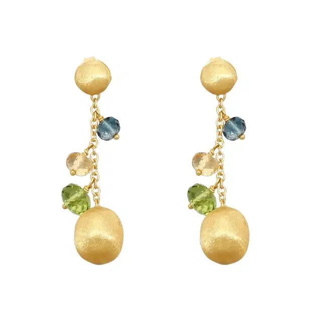 MARCO BICEGO Marco Bicego Africa Multi-Gemstone 18K Yellow Gold Drop Earrings by The Solist