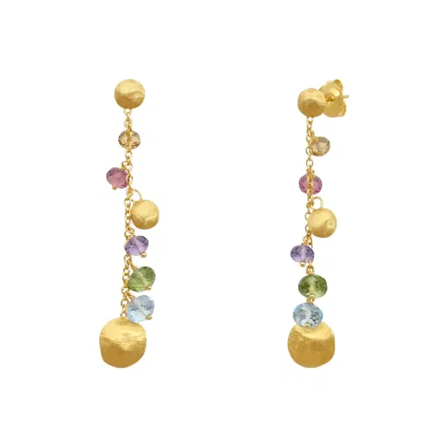MARCO BICEGO Marco Bicego Africa Multi-Gemstone 18K Yellow Gold Drop Earrings by The Solist