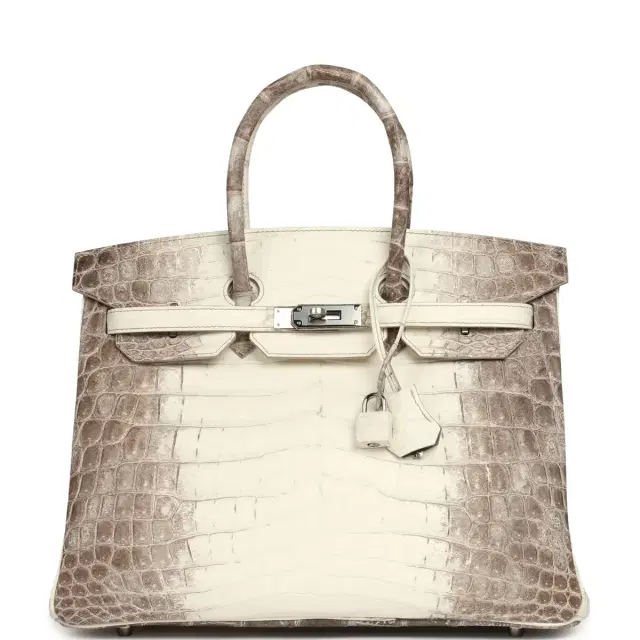 HERMÈS Hermes Birkin 35 Himalaya Niloticus Crocodile Palladium Hardware