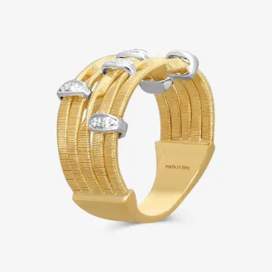 MARCO BICEGO Marco Bicego Marrakech Onde 18K Yellow & White Gold Diamond Ring Sz. 7 by The Solist | Thumbnail 2 MARCO BICEGO Marco Bicego Marrakech Onde 18K Yellow & White Gold Diamond Ring Sz. 7 by The Solist | Thumbnail 2