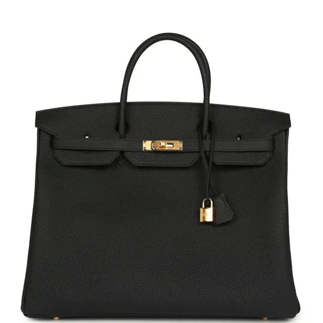 HERMÈS Hermes Birkin 40 Black Togo Gold Hardware