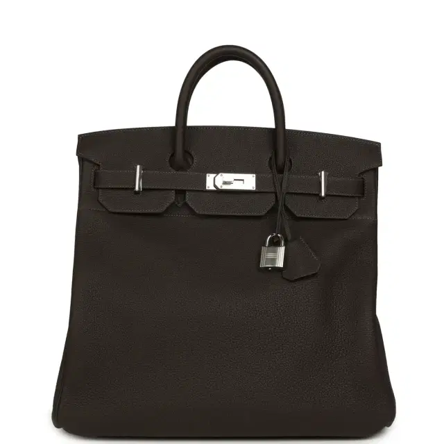 HERMÈS Hermes HAC Birkin 40 Bai Brun Togo Palladium Hardware