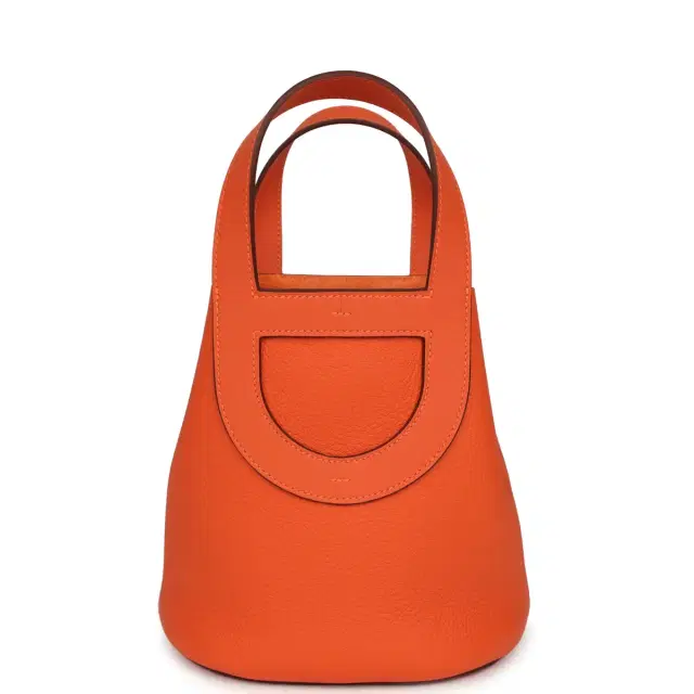 HERMÈS Hermes In-The-Loop 18 Tangerine Clemence, Swift Palladium Hardware