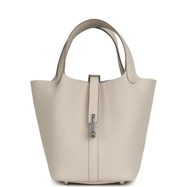 HERMÈS Hermes Picotin Lock 18 Craie Clemence Palladium Hardware