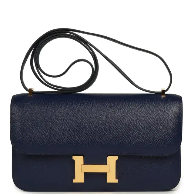 HERMÈS Pre-owned Hermes Constance Elan Bleu Indigo Epsom Gold Hardware