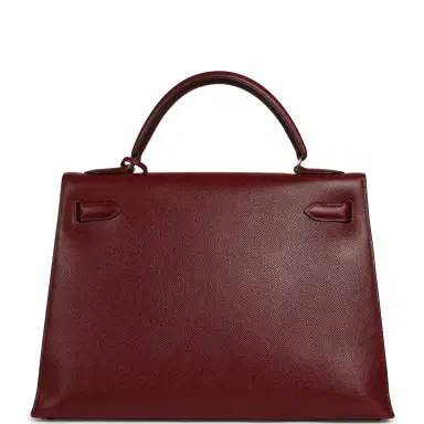HERMÈS Vintage Hermes Kelly Sellier 32 Rouge H Courcheval Gold Hardware | Thumbnail 4 HERMÈS Vintage Hermes Kelly Sellier 32 Rouge H Courcheval Gold Hardware | Thumbnail 4
