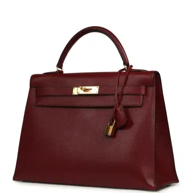 HERMÈS Vintage Hermes Kelly Sellier 32 Rouge H Courcheval Gold Hardware | Thumbnail 5 HERMÈS Vintage Hermes Kelly Sellier 32 Rouge H Courcheval Gold Hardware | Thumbnail 5