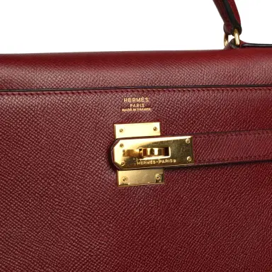 HERMÈS Vintage Hermes Kelly Sellier 32 Rouge H Courcheval Gold Hardware | Thumbnail 7 HERMÈS Vintage Hermes Kelly Sellier 32 Rouge H Courcheval Gold Hardware | Thumbnail 7