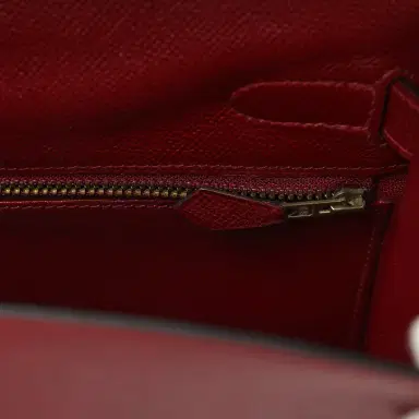 HERMÈS Vintage Hermes Kelly Sellier 32 Rouge H Courcheval Gold Hardware | Thumbnail 9 HERMÈS Vintage Hermes Kelly Sellier 32 Rouge H Courcheval Gold Hardware | Thumbnail 9
