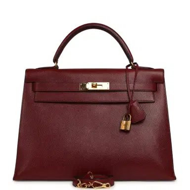 HERMÈS Vintage Hermes Kelly Sellier 32 Rouge H Courcheval Gold Hardware | Thumbnail 1 HERMÈS Vintage Hermes Kelly Sellier 32 Rouge H Courcheval Gold Hardware | Thumbnail 1