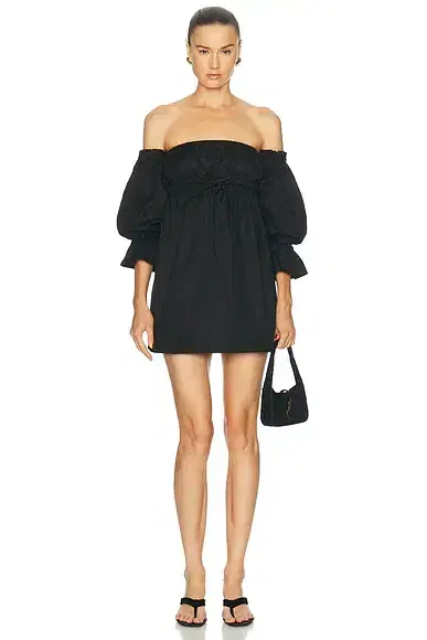 Saint Laurent Off The Shoulder Mini Dress