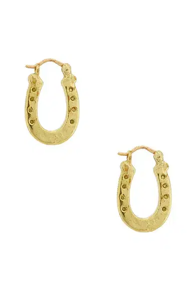 Alemais Django Horseshoe Stud Earrings