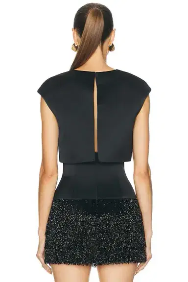SEV Berthe Doble Satin Top | Thumbnail 3