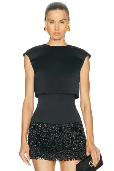SEV Berthe Doble Satin Top | Thumbnail 1