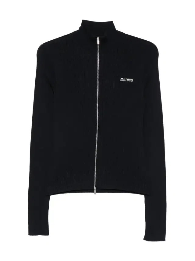 Miu Miu Cotton Zip-Up Cardigan