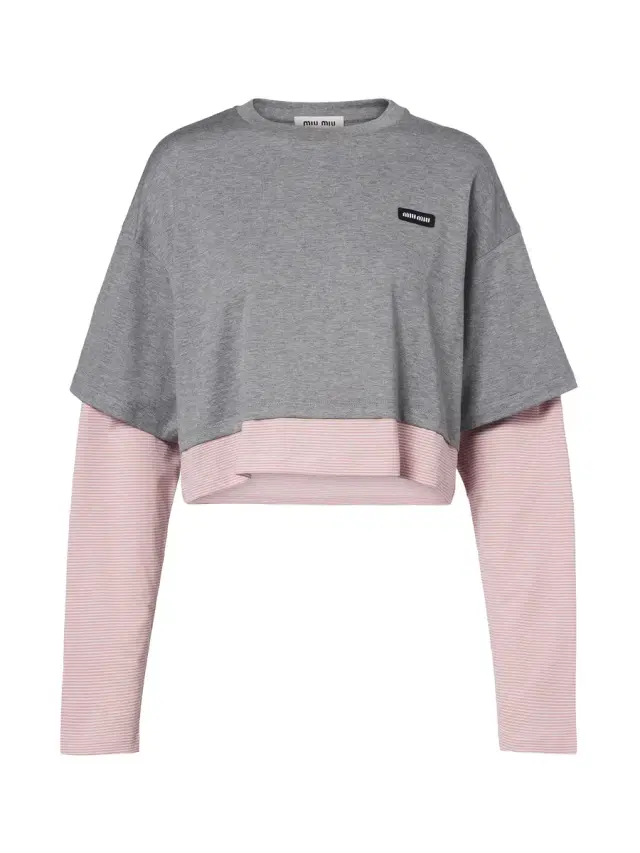 Miu Miu Layered Cotton Jersey T-Shirt