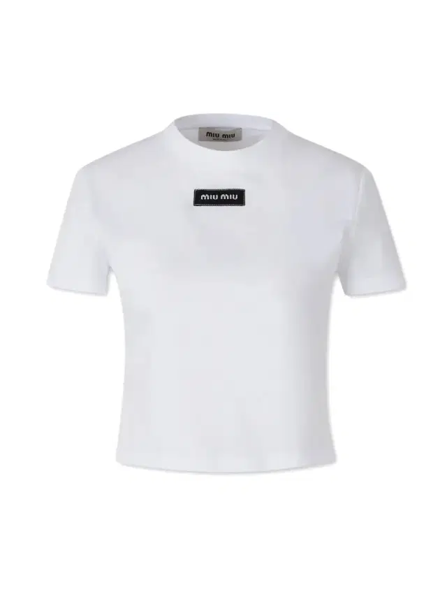 Miu Miu Logo Cotton Jersey T-Shirt