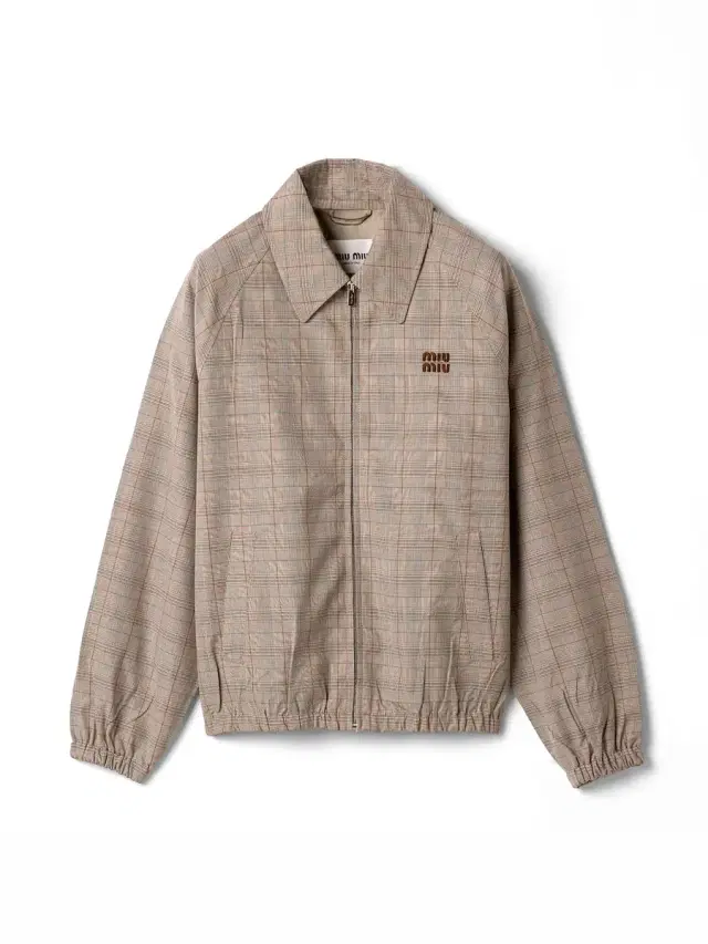Miu Miu Prince of Wales Checked Blouson Jacket
