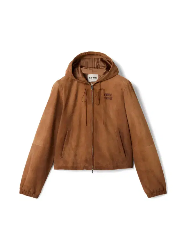 Miu Miu Waxed Suede Blouson Jacket