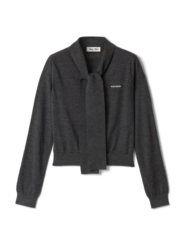 Miu Miu Wool Cardigan with Neck Scarf