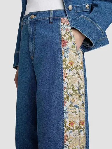 Cinq à Sept Women's Patchwork Zoe Jeans - Sapphire Multi | Thumbnail 6