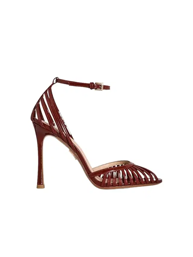 Retrofête Women's Analu Python-Embossed Leather Heel Sandals - Cigar
