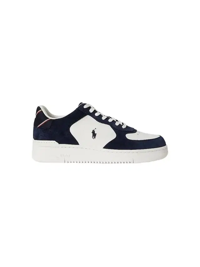 Polo Ralph Lauren Men's Masters Court Low-Top Sneakers - Navy White Multi - Size 9