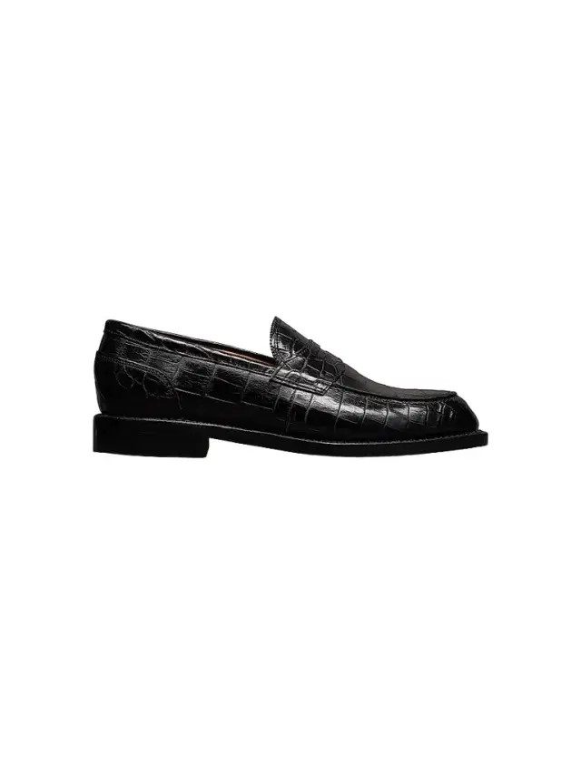 Allen Edmonds Men's Miller Croc-Embossed Leather Penny Loafers - Black Croc