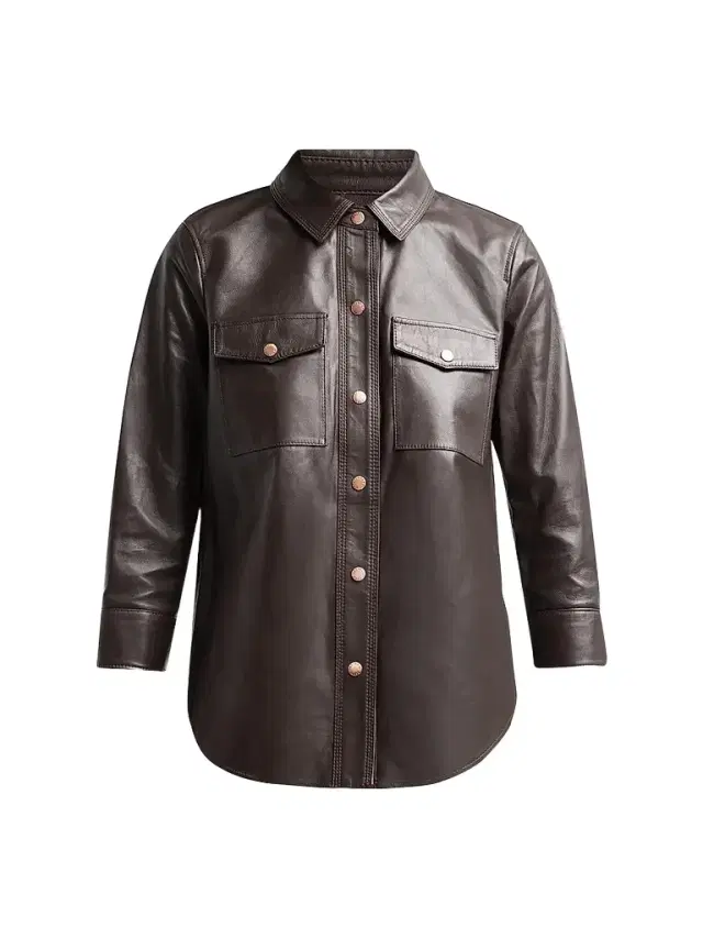 L'Agence Women's Avina Leather Blouse