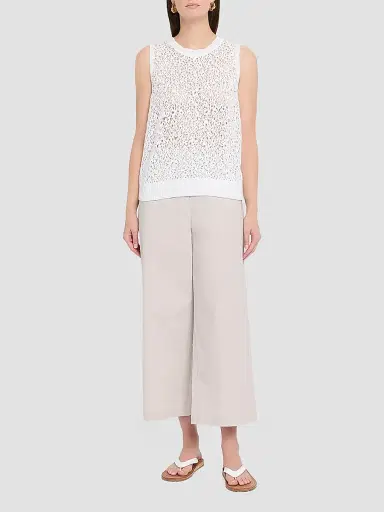 Eileen Fisher Women's Jewel Neck Shell Top | Thumbnail 2 Eileen Fisher Women's Jewel Neck Shell Top | Thumbnail 2