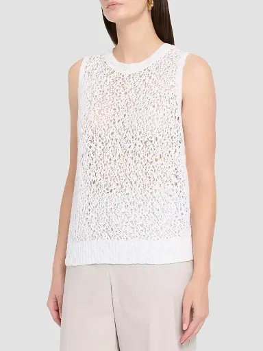 Eileen Fisher Women's Jewel Neck Shell Top | Thumbnail 4 Eileen Fisher Women's Jewel Neck Shell Top | Thumbnail 4