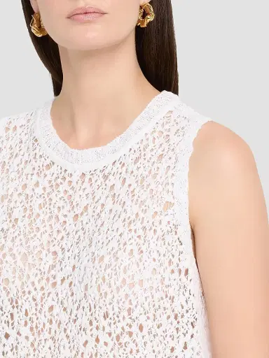 Eileen Fisher Women's Jewel Neck Shell Top | Thumbnail 5 Eileen Fisher Women's Jewel Neck Shell Top | Thumbnail 5