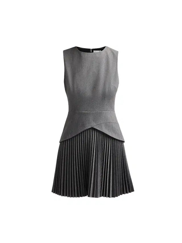 Milly Women's Haddy Two-Tone Layred Mini Dress - Grey