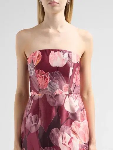 Milly Women's Orion Tulip Brocade Dress - Red Multi | Thumbnail 5