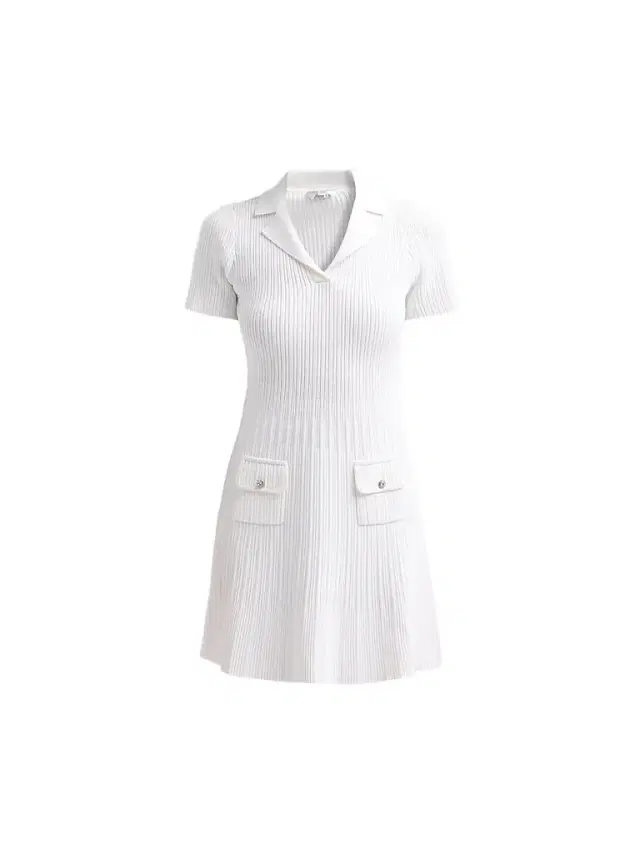 Milly Women's Romy Rib-Knit Polo Mini Dress - Ecru