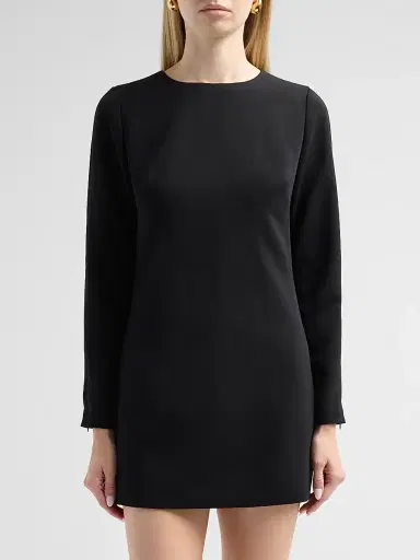 Milly Women's Audrey Crêpe Mini Dress - Black | Thumbnail 5
