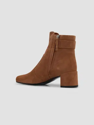 Roger Vivier Women's Tres Vivier Polly 45MM Suede Booties - Cognac Scuro | Thumbnail 2