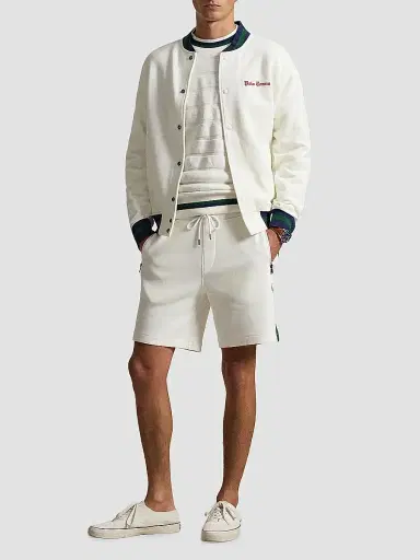 Ralph Lauren Men's Terry Drawstring Shorts - White | Thumbnail 2