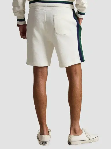 Ralph Lauren Men's Terry Drawstring Shorts - White | Thumbnail 3