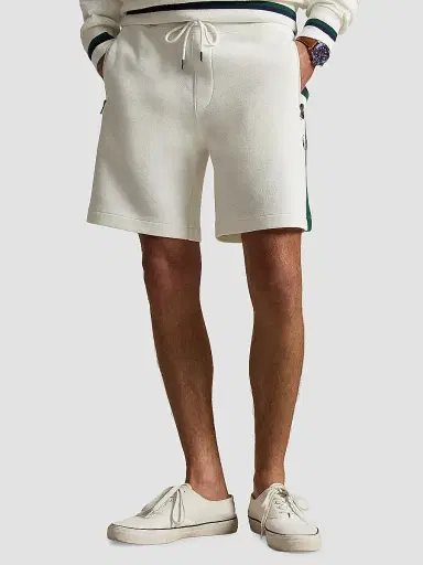 Ralph Lauren Men's Terry Drawstring Shorts - White | Thumbnail 4