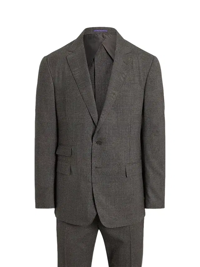 Ralph Lauren Purple Label Men's Glen Check Wool Single-Breasted Suit